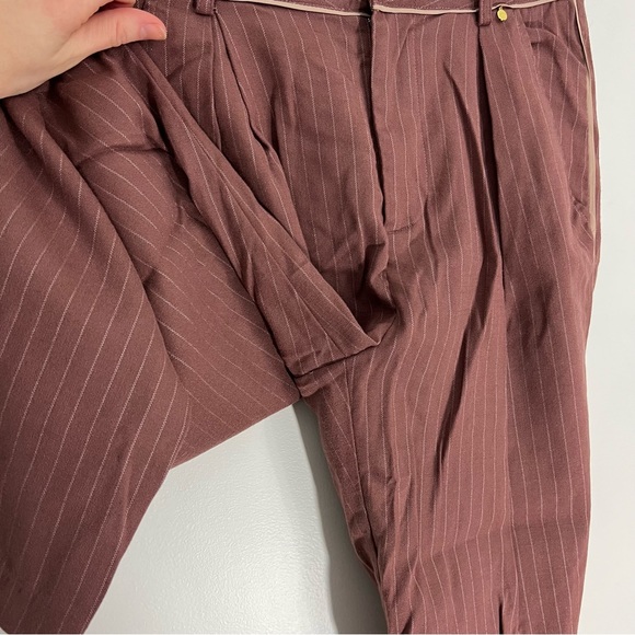 Anthropologie Harlyn Striped Cropped Trouser Pants Size XS - Picture 6 of 12